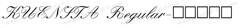 KUENSTA Regular字体转换